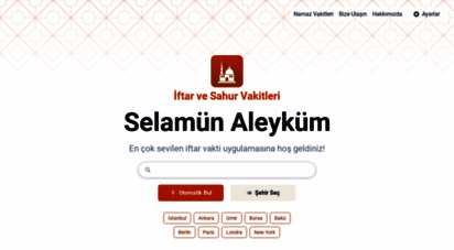 iftaranekadarkaldi.com - iftara ne kadar kaldı?