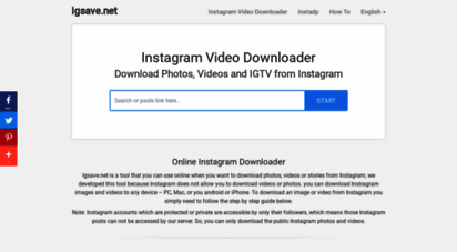igsave.net - instagram video downloader - download photos and videos from instagram