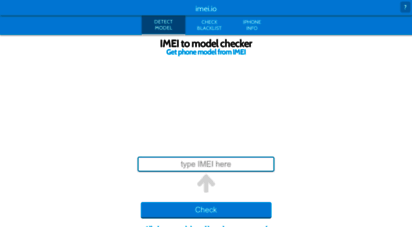 imei.io - check model by imei - imei to model info  imei.io