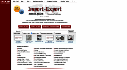 imexbb.com - import - export bulletin board  b2b trade leads