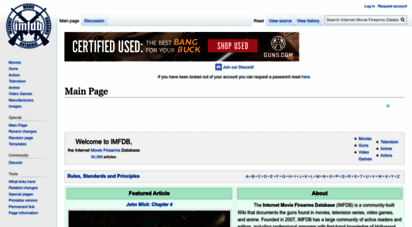 imfdb.org - internet movie firearms database - guns in movies, tv and video games