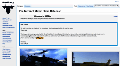 impdb.org - the internet movie plane database
