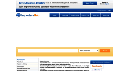 importershub.com - importers directory - list of international buyers, purchasers, shippers & buying houses