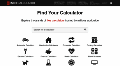 inchcalculator.com - inch calculator - thousands of free calculators