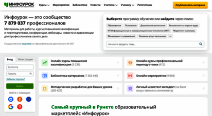 infourok.ru - официальный сайт ооо «инфоурок» - курсы, тесты, видеолекции, материалы для учителей