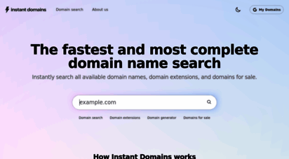 instantdomainsearch.com - domain name search  instantly check domain availability