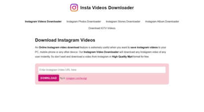 instavideosdownloader.com - download instagram video  instagram videos downloader  igtv videos
