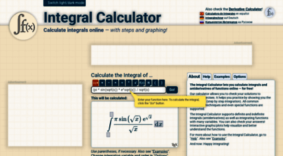 integral-calculator.com - integral calculator • with steps!