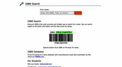isbnsearch.org - isbn search