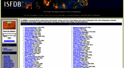 isfdb.org - internet speculative fiction database