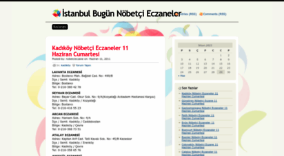 istanbulnobetcieczane.wordpress.com - istanbul bugün nöbetçi eczaneler