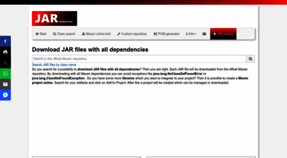 jar-download.com - download jar files with all dependencies