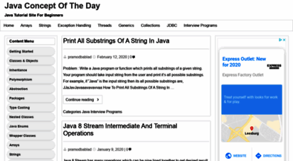 javaconceptoftheday.com - java concept of the day