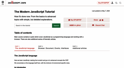 javascript.info - the modern javascript tutorial
