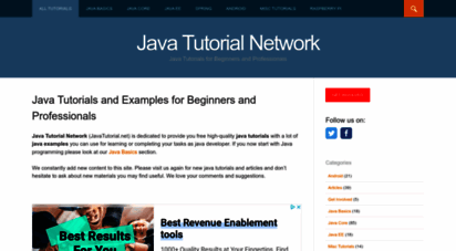 javatutorial.net - java tutorial network  java tutorials for beginners and professionals