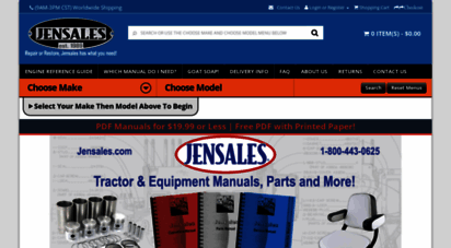 jensales.com - tractor manuals  tractor parts  heavy equipment  jensales
