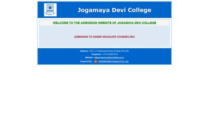 jogamayadeviadmissions.com