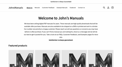 johnsmanuals.com - pdf repair manuals  johns pdf service/shop manuals
