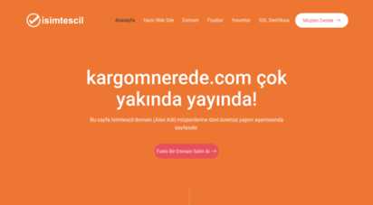 kargomnerede.com - isimtescil.net  türkiye´nin domain ve hosting lideri  hoş geldiniz