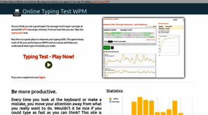 keyhero.com - typing test · improve your wpm speed