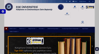 kutuphane.ege.edu.tr - e.ü. kütüphane ve dokümantasyon daire başkanlığı