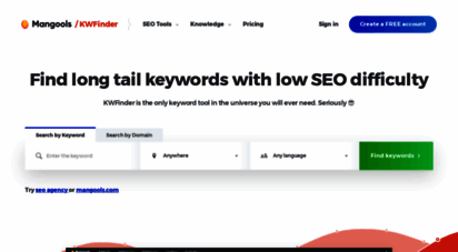 kwfinder.com - kwfinder: keyword research and anlysis tool
