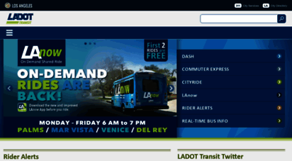 ladottransit.com - ladot transit services - dash, commuter express, cityride