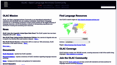 language-archives.org - open language archives community
