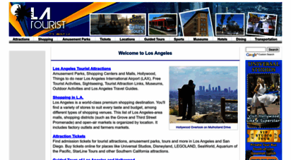 latourist.com - los angeles tourist information, attractions and activities