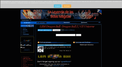 lbmdragonball.com - lbm bola de dragn: el universo de dragon ball z / gt / kai