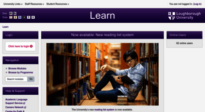 learn.lboro.ac.uk - learn : loughborough university virtual learning environment