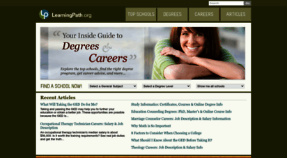 learningpath.org - your guide to a high school diploma or ged, college degrees & diplomas, and career research for after graduation