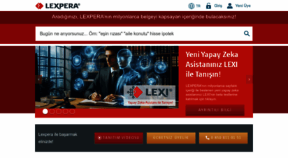 lexpera.com.tr - lexpera - hukuk bilgi sistemi: mevzuat, içtihat, literatür & örnekler