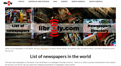 librly.com - librly - list of newspapers in the world. best online newspaper directory