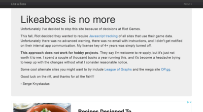 likeaboss.gg - league of legends reports by like a boss