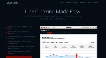 linktrackr.com - affiliate link tracking and link cloaking - linktrackr