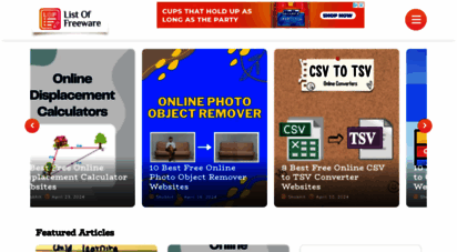 listoffreeware.com - list of freeware - list of best free software