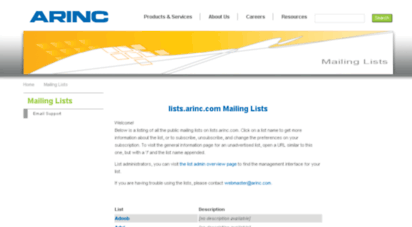 lists.arinc.com