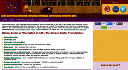 litquotes.com - sourced quotes from literature - litquotes