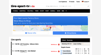 live-sport-tv.de - live sports • tv, online, live ticker