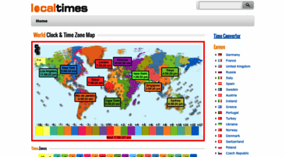 localtimes.info - world time - world time map & world clock span 28 time zones
