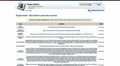 locateancestors.com - people search - find relatives and locate ancestors