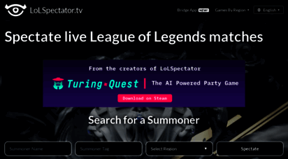 lolspectator.tv - lolspectator - spectate any league of legends match on any platform