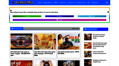 similar web sites like lyricsmix.in