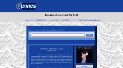 lyricsplayground.com - international lyrics playground - song lyrics from around the world. foreign language lyrics, istmas and holiday lyrics!