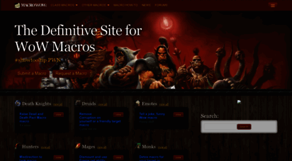macro-wow.com - macro-wow.com  the definitive site for wow macros  world of warcraft strategy guides and news