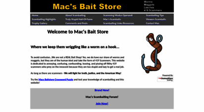 macsbaitstore.com - mac´s bait store - annoying 419 scammer´s one day at a time...
