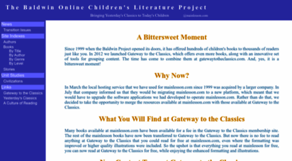 mainlesson.com - the baldwin online children´s literature project...bringing yesterday´s classics to today´s children