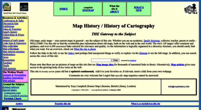 maphistory.info - map history / history of cartography - www-virtual library