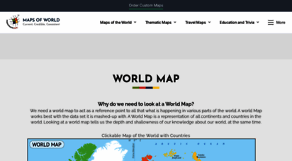 mapsofworld.com - world map, a map of the world with country names labeled